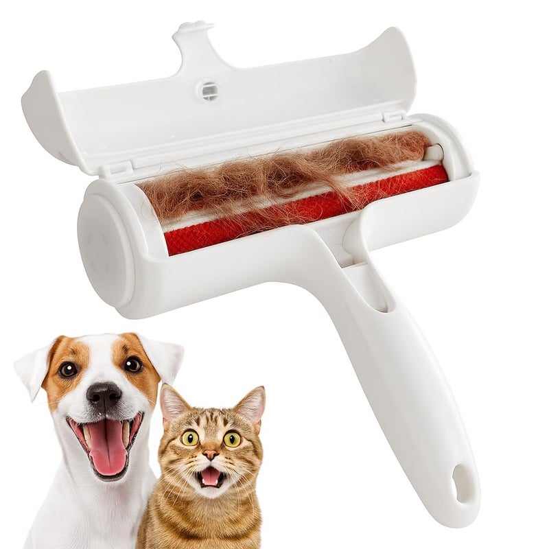 Nado Care Pet Hair Remover Roller - Lint Roller for pet Hair - Self Cleaning Dog & Cat Hair Remover - Remove Dog, Cat Hair from Furniture, Carpets, Bedding, Clothing and More. White - Image 1